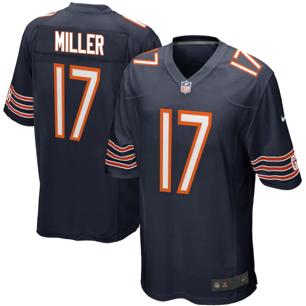 mens nike anthony miller navy chicago bears game player jersey